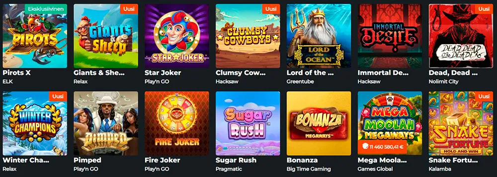 ninja-casino-Kolikkopelit